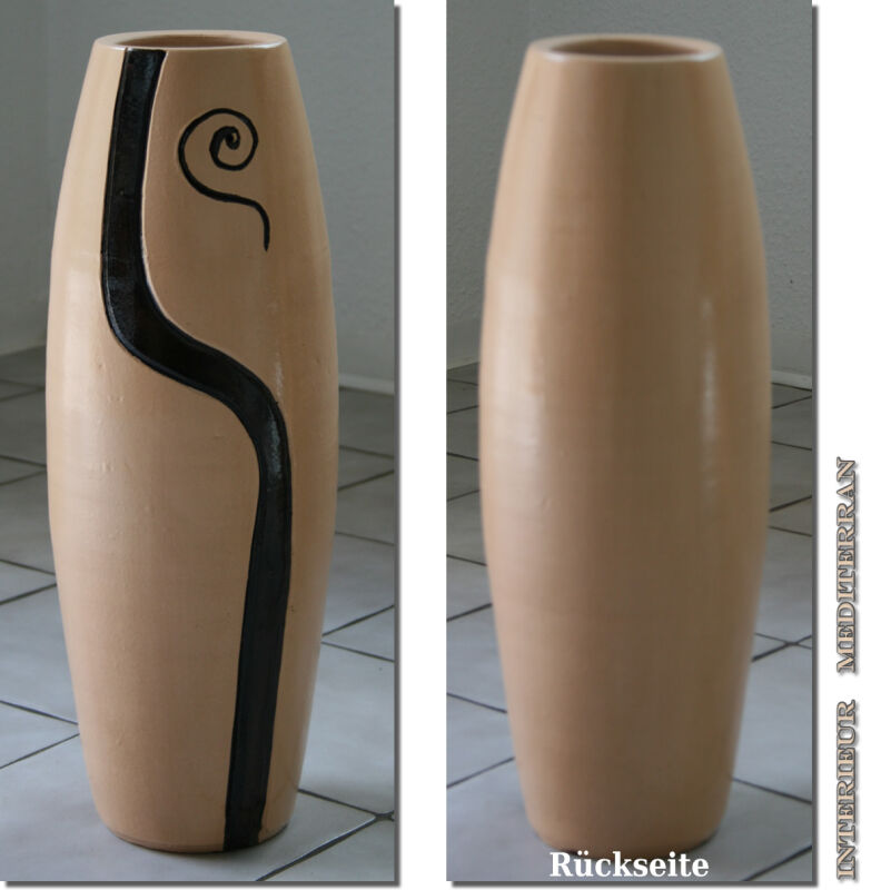 Bodenvase Vase amphore keramik ton 60cm Onda mediterran