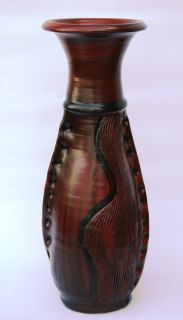 BODENVASE Keramik 60cm algarve1 Bordeaux / Weinrot