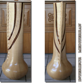 BODENVASE "FALLUS" - Größe 70 cm - Keramik Beige