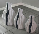 Dekovasen Set 3 Vasen Tischvasen Keramik 40cm - Madeira