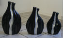 Dekovasen Set 3 Vasen Tischvasen Keramik 40cm - Madeira