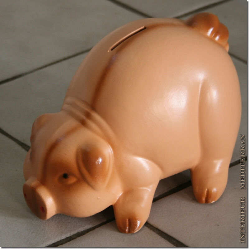 Tierfigur Schwein Keramik großes Sparschwein Spardose ca.20 CM Hellbr, 24,90 €