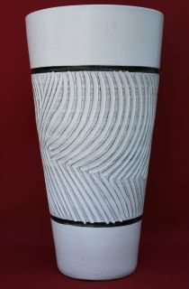 BODENVASE Pflanzkübel Keramik "Branco Magico" - Größe 70 cm