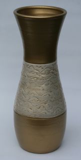 BODENVASE 50cm groß Keramik - Modell Beleza Gold
