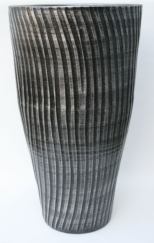 BODENVASE PFLANZKUEBEL Keramik 70 cm schwarz