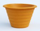 Blumentopf Pflanztopf Keramik glasiert wasserdicht gelb orange