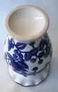 Blumenvase Vase Tischvase Keramik vollglasiert mit blauer...