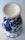 Blumenvase Vase Tischvase Keramik vollglasiert mit blauer Verzierung 30cm
