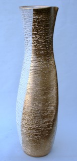Dekovase Keramik Gold Weiss ca.60 CM - Modell: Serra Estrela B - Eingedreht