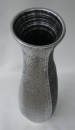 Bodenvase Dekovase Keramik Schwarz Silber ca.60 CM - Modell: Silberling B - Breitbäuchig