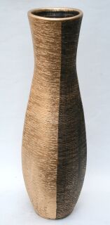 Bodenvase Dekovase Keramik Schwarz Gold ca.60 CM inkl. Vaseneinsatz - Modell: Goldi