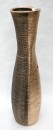 Bodenvase Dekovase Keramik Schwarz Gold ca.60 CM  inkl. Vaseneinsatz - Modell: Goldi B - Rand Eingeschnitten
