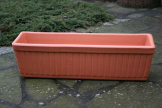 Sicignano Blumenkasten Mediterran – 60 Cm, Kunststoff Terrakotta, Wetterfest