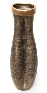 Bodenvase Dekovase Keramik Schwarz Gold ca.60 CM inkl. Vaseneinsatz - Modell: Goldi #2