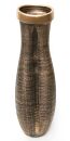Bodenvase Dekovase Keramik Schwarz Gold ca.60 CM inkl. Vaseneinsatz - Modell: Goldi #2