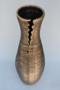 Bodenvase Dekovase Keramik Schwarz Gold ca.60 CM inkl. Vaseneinsatz - Modell: Goldi #2