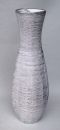 Bodenvase Dekovase Keramik Schwarz Silber ca.60 CM - Modell: Rio A - Eingeschnitten Silber