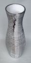 Bodenvase Dekovase Keramik Schwarz Silber ca.60 CM - Modell: Rio B - Eingeschnitten Schwarz - Silber