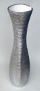 Bodenvase Dekovase Keramik Schwarz Silber ca.60 CM - Modell: Rio B - Eingeschnitten Schwarz - Silber